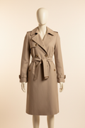 Stone beige trench coat on a mannequin