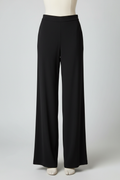 Black wide-leg trousers on a mannequin
